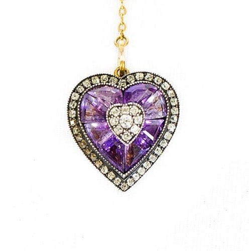 amethyst heart necklace recently sold
