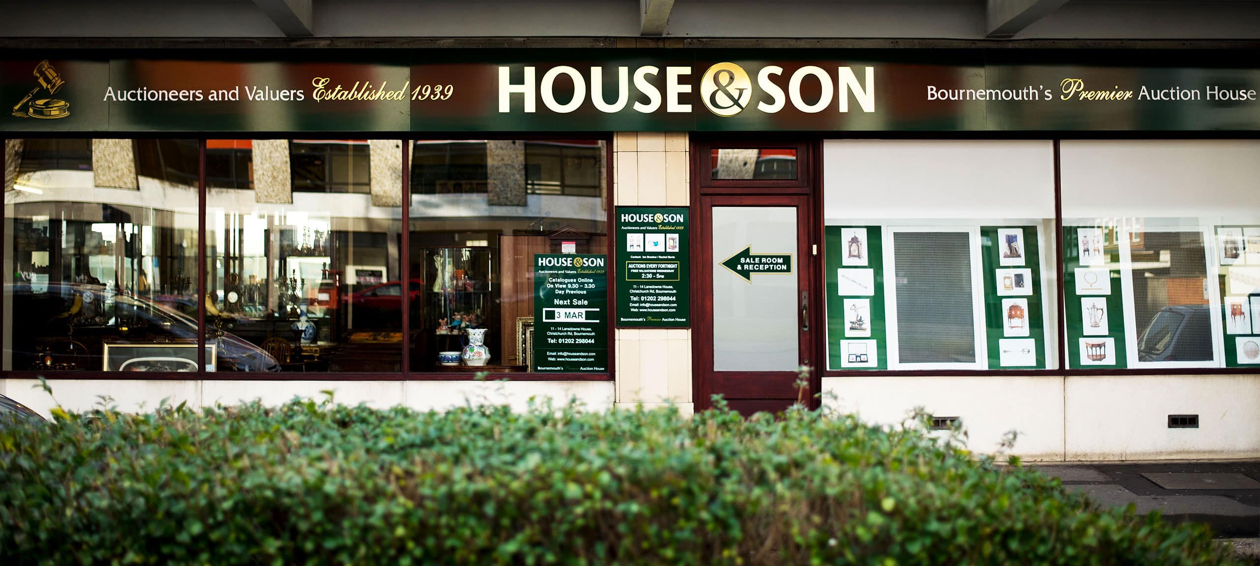 house and son auctioners and valuers shop front 2560x1150px